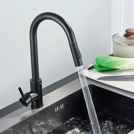 Black kitchen faucet